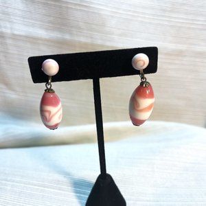 Art Glass Screw Back Earrings